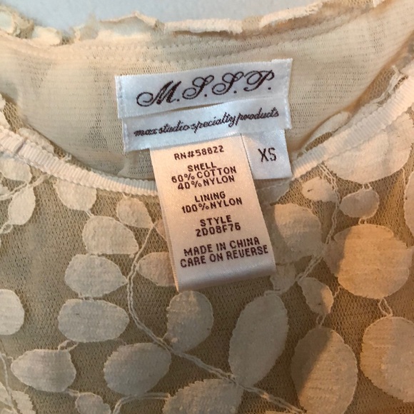 Cream short sleeve blouse - Picture 3 of 4